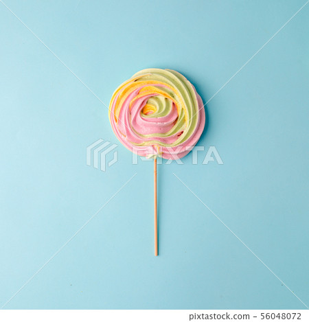 Colorful unicorn rainbow color meringue lollipop Colorful unicorn rainbow color meringue lollipop 56048072
