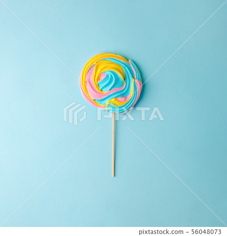 Colorful unicorn rainbow color meringue lollipop Colorful unicorn rainbow color meringue lollipop 56048073