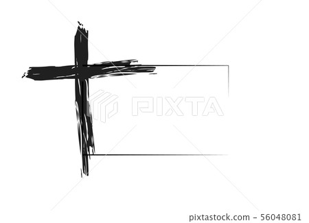 Hand drawn christian cross  56048081