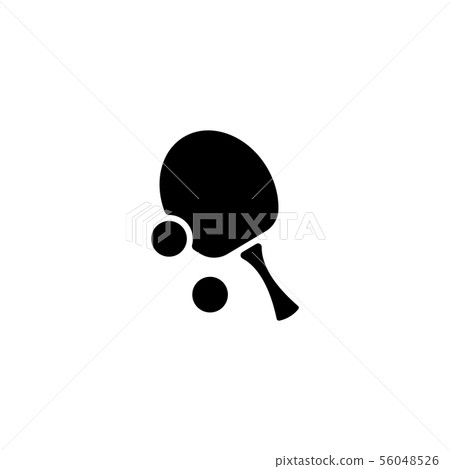 Web icon. Table tennis black on white background Web icon. Table tennis black on white background 56048526