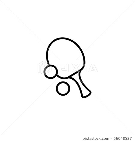 Web line icon. Table tennis black on white Web line icon. Table tennis black on white 56048527