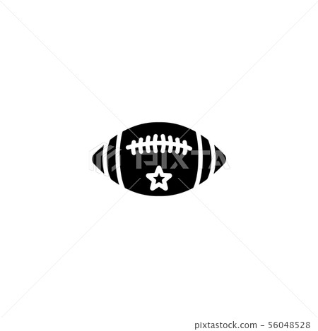 Web icon. American football black on white  56048528