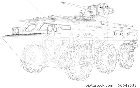 Military machine. EPS10 format. Vector created of 3d 56048535