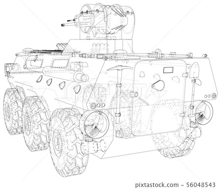 Military vehicle. EPS10 format. Vector created of 3d Military vehicle. EPS10 format. Vector created of 3d 56048543