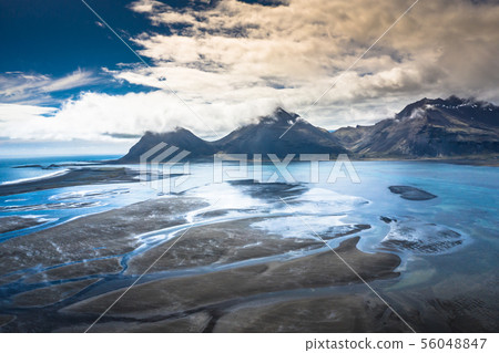 Aerial view South-Eastern Iceland. Overwhelming Aerial view South-Eastern Iceland. Overwhelming 56048847