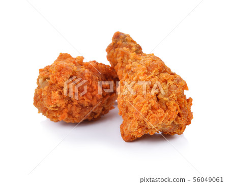Fried chicken isolated white background 56049061