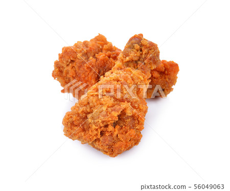 Fried chicken isolated white background Fried chicken isolated white background 56049063