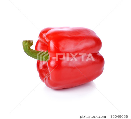 Bright red pepper isolated on white. Bright red pepper isolated on white. 56049066