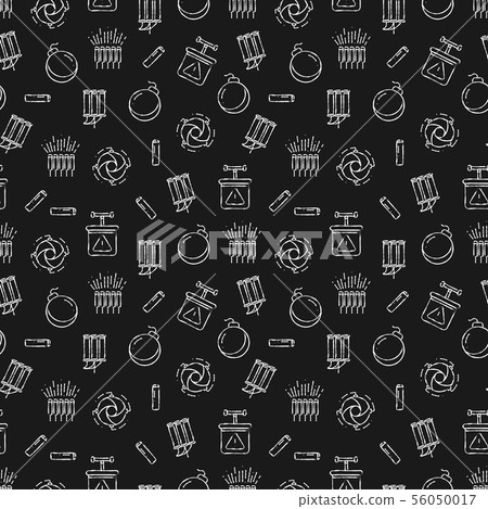 Dynamits and pyrotechnics seamless pattern Dynamits and pyrotechnics seamless pattern 56050017