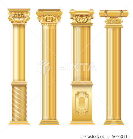 Classic antique gold columns vector set 56050113