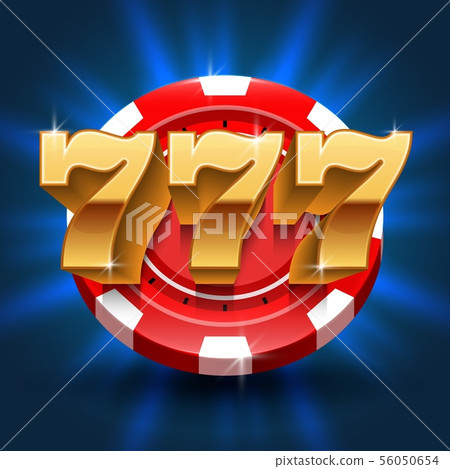 Lucky 777 numbers win slot background. Vector gambling and casino concept 56050654