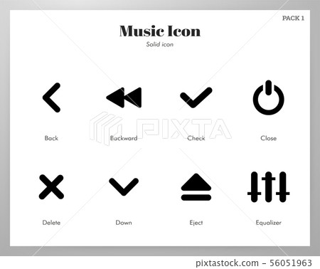 Music icons Solid pack 56051963