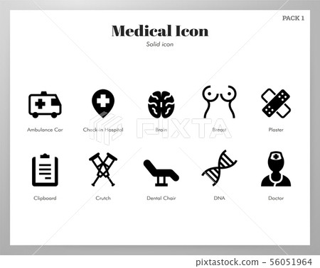 Medical icons Solid pack 56051964