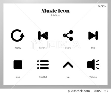 Music icons Solid pack Music icons Solid pack 56051967