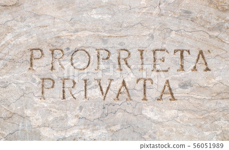 Italian private property sign Italian private property sign 56051989