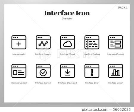 Interface icons Line pack Interface icons Line pack 56052025