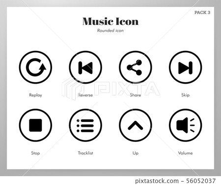 Music icons rounded pack Music icons rounded pack 56052037
