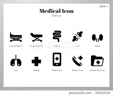Medical icons Solid pack Medical icons Solid pack 56052038