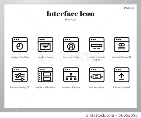 Interface icon Line pack-插圖素材 [56052050] - PIXTA圖庫