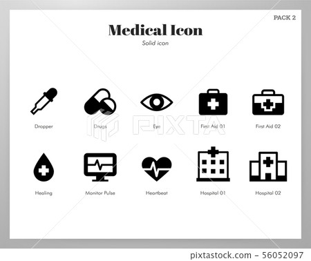 Medical icons Solid pack Medical icons Solid pack 56052097