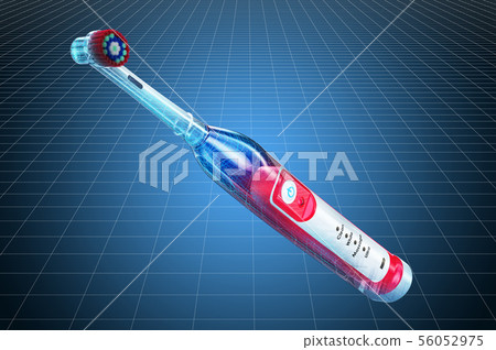 Visualization 3d cad model of electric toothbrush Visualization 3d cad model of electric toothbrush 56052975