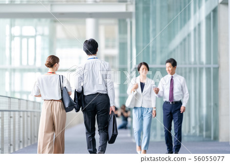 Business image Male employee Female employee Business image Male employee Female employee 56055077
