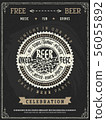Retro vector poster of beer party Oktoberfest.  56055892