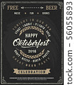 Retro vector poster of beer party Oktoberfest.  56055893