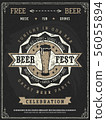 Retro vector poster of beer party Oktoberfest.  56055894