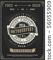 Retro vector poster of beer party Oktoberfest.  56055909