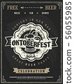Retro vector poster of beer party Oktoberfest.  56055985