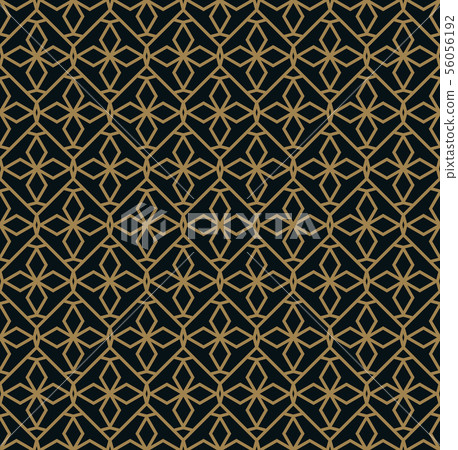 Seamless pattern of intersecting thin gold lines 56056192