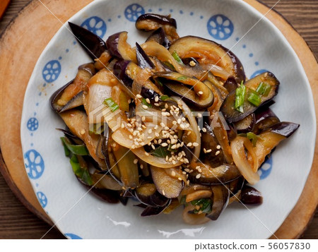 Korean food stir-fried eggplant 56057830