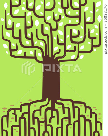 Tree Genealogy Roots Branches Illustration 56058170
