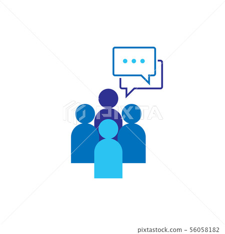 People Icon. Social talk network group logo 56058182