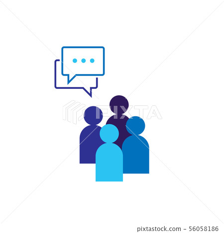 People Icon. Social talk network group logo People Icon. Social talk network group logo 56058186