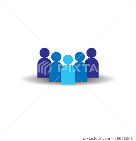 People Icon. Business corporate team working 56058208