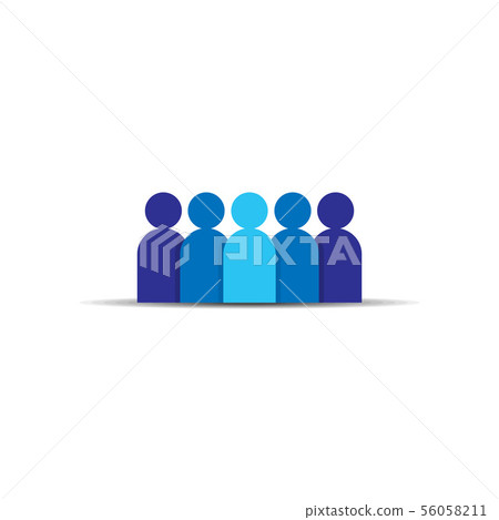 People Icon. Business corporate team working 56058211
