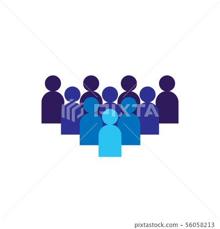 People Icon. Business corporate team working 56058213