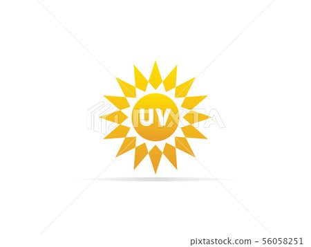 Uv Radiation Icon Ultraviolet With Sun Logo Stock Illustration 56058251 Pixta