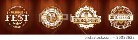 Oktoberfest beer logo bundle set for bar or pub Oktoberfest beer logo bundle set for bar or pub 56058622