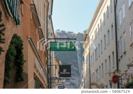 A view along of the city of SALZBURG, AUSTRIA A view along of the city of SALZBURG, AUSTRIA 56067524