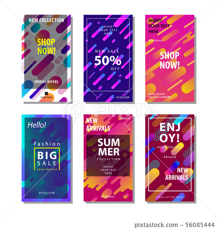 set sale banner background with dynamic rounded 56085444