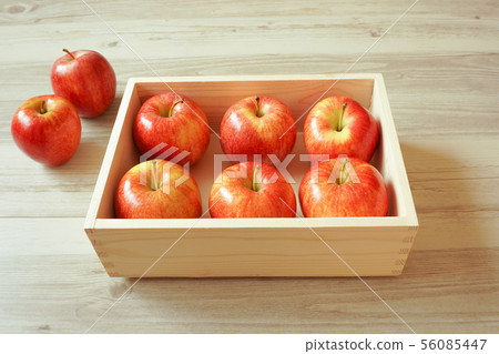 Apple in a wooden box, apple gift 56085447