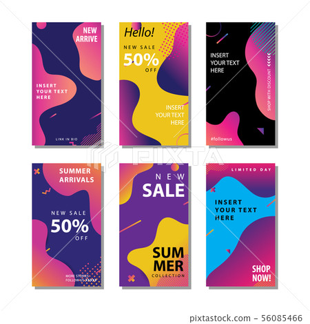 set sale banner background with fluid gradient 56085466