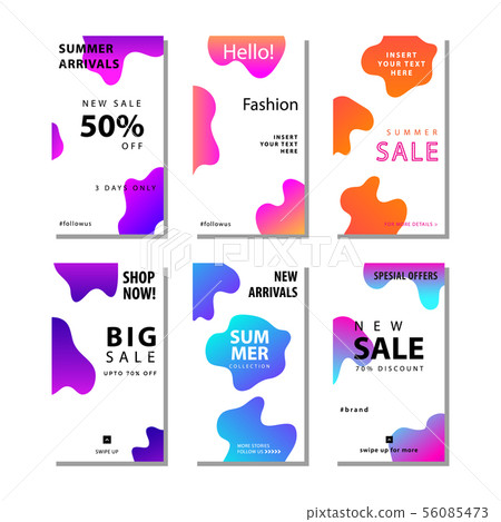 set sale banner background with fluid gradient 56085473