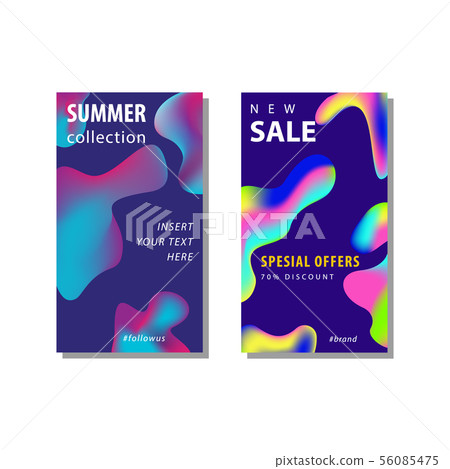 set sale banner background with fluid gradient set sale banner background with fluid gradient 56085475