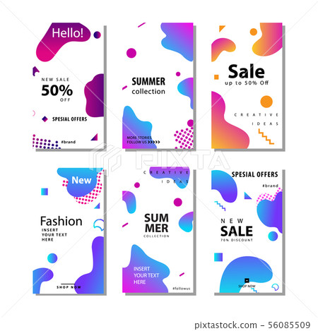 set sale banner background with fluid gradient set sale banner background with fluid gradient 56085509