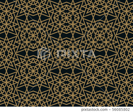 Vector modern geometric tiles pattern. golden Vector modern geometric tiles pattern. golden 56085802