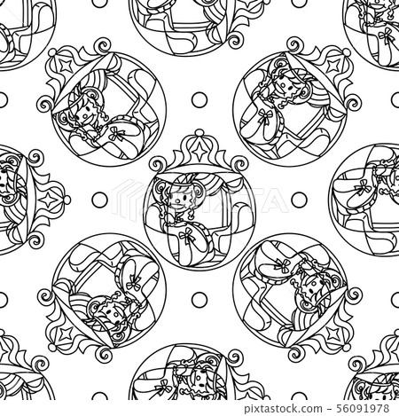 vector girlish seamless pattern vector girlish seamless pattern 56091978